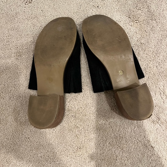 Steve Madden Black Suede Block Heel Mules - Picture 6 of 7